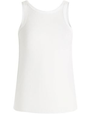 Skims Sheer Cotton Tank - White