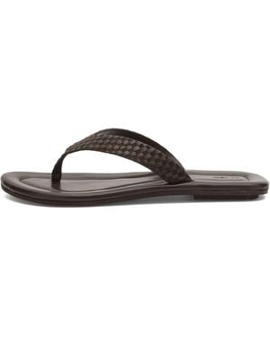 St. Agni Lattice Weave Thong - Brown