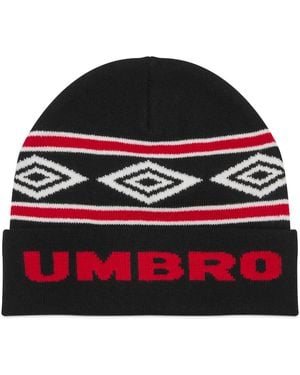 Umbro Diamond Intarsia Knit Beanie - Red
