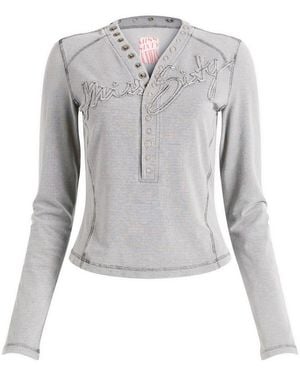 Miss Sixty Knwls X Long Sleeve Top - Grey
