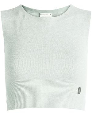 On Shoes Studio Knit Crop Top - Blue