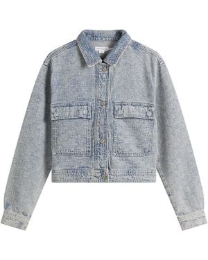 GOOD AMERICAN Crystal Denim Jacket - Blue