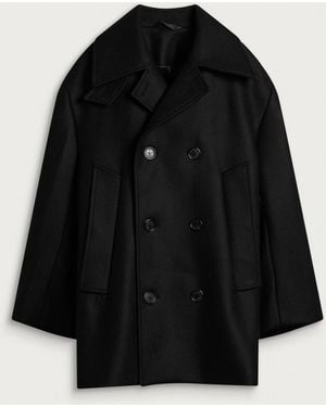 Acne Studios Otana Clean Wool Coat Jacket - Black