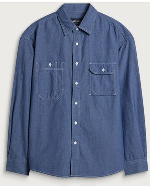 FRIZMWORKS 1920S Chambray Work Shirt - Blue