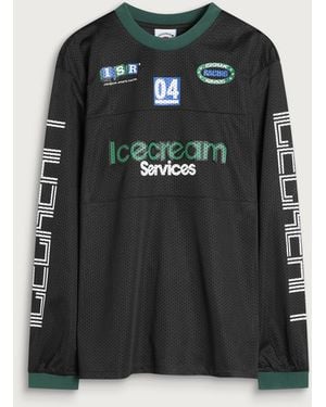 ICECREAM Services Ls Mesh Top - Black