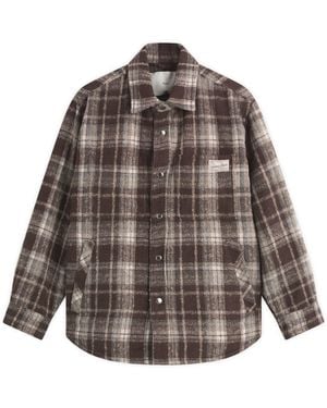 DUNST Flannel Check Shirt - Brown