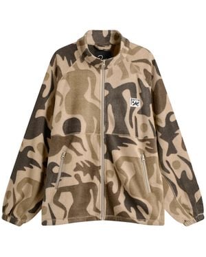 by Parra Just Like Heaven Fleece Jacket - Brown