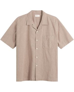 Universal Works Sido Linen Mix Road Shirt - Natural