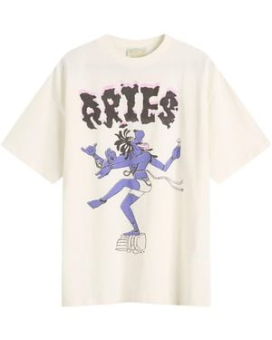 Aries Faded The Destroyer T-Shirt - Blue