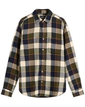Portuguese Flannel Pine Flannel Check Shirt - Black