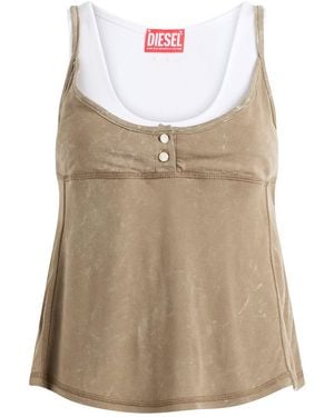 DIESEL T-Olisse Double Layer Cami Top - Brown