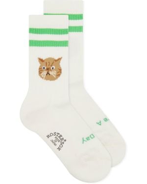 Rostersox Cat Socks - Green