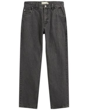Dime Straight Denim Trousers - Grey