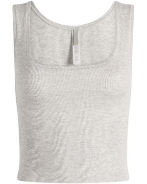 Skims Cotton Rib Tank - White