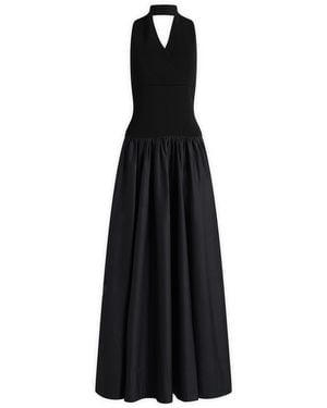 St. Agni Knit Halter Backless Dress - Black