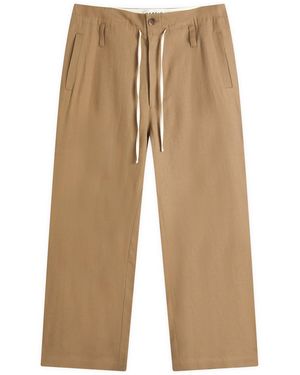 Merely Made Wide String Trousers - Brown