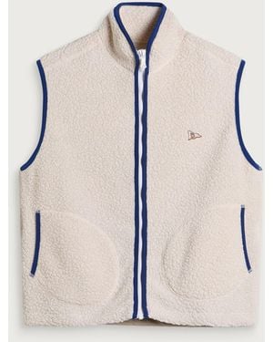 Drake's Boucle Wool Fleece Vest - Blue