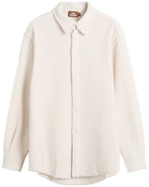 Late Checkout Raw Edge Western Shirt - White