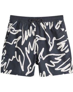 by Parra Birds Fly Free Swim Shorts - Blue