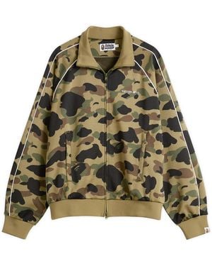 A Bathing Ape 1St Camo Logo Track Jacket - Green