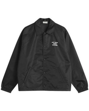 Drole de Monsieur Slogan Coach Jacket - Black