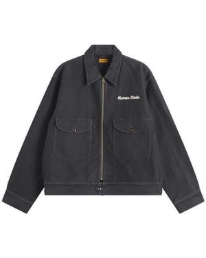 Human Made Suede Leather Jacket in Natural for Men | Lyst