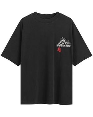 God Made Gm Logo Wrapped T-Shirt - Black