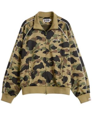 A Bathing Ape 1St Camo Logo Track Jacket - Green