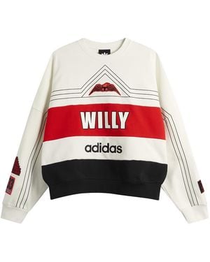 adidas X Willy Chavarria Ny Ball Crew Sweat - Red