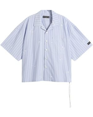 MASTERMIND WORLD Loose Fit Multi Stripe Shirt - Blue