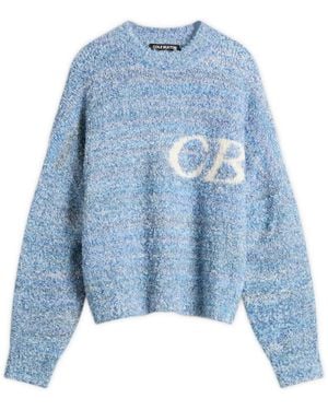 Cole Buxton Boucle Logo Sweatshirt - Blue