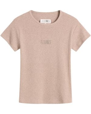 MM6 by Maison Martin Margiela Mm6 Shrunken T-Shirt - Natural