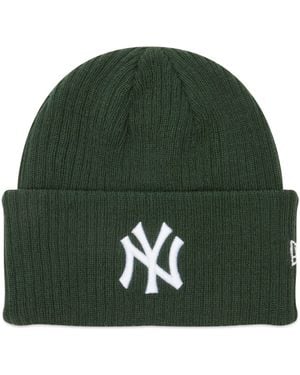KTZ New York Yankees Wide Cuff Beanie Hat - Green