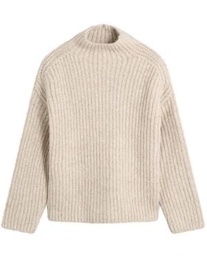 Closed High Neck Sweatshirt - Natural