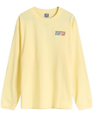 New Balance Athletics Premium Logo Long Sleeve - Yellow