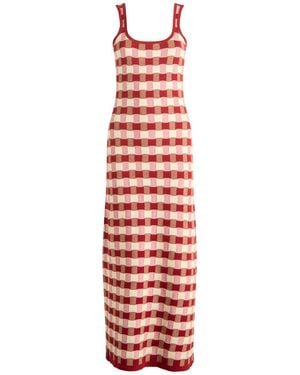 House Of Sunny Picnic Hockney Midi Dress - Red