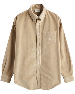 Drole de Monsieur Logo Corduroy Shirt - Natural