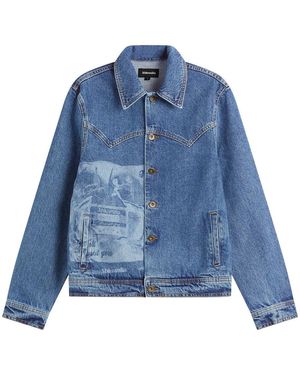Ahluwalia Laser Denim Jacket - Blue