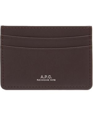 A.P.C. Andre Card Holder - Brown