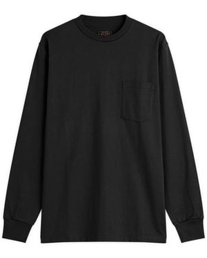 Beams Plus Long Sleeve Pocket T-Shirt - Black