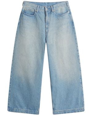 Beams Plus Balloon Wide Denim Jeans - Blue