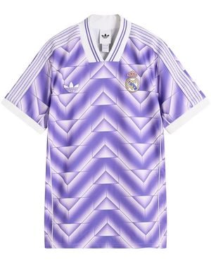 adidas Real Madrid Lifestyler Jersey Top - Purple