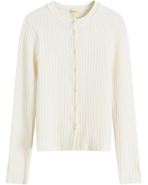 DONNI. Sweater Rib Cardigan - White