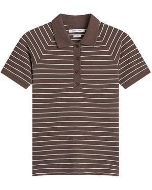 Samsøe & Samsøe Samia Short Sleeve Polo Top - Brown