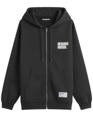 Neighborhood Classic Logo Zip Hoodie - Black