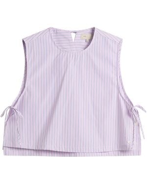 Stel Side Tie Vest Top - Purple