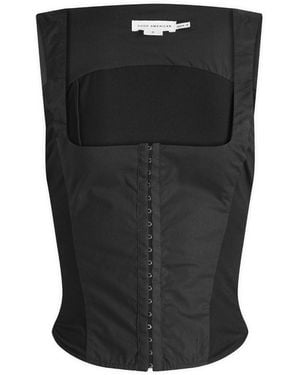 GOOD AMERICAN Poplin Hook & Eye Corset - Black