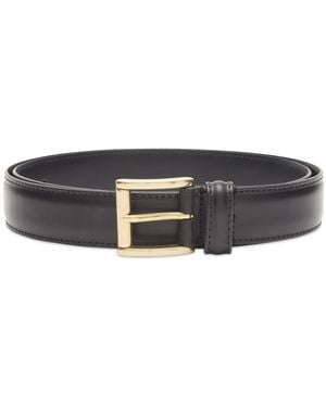 Anderson's Andersons Narrow Stitch Trimmed Leather Belt - Black