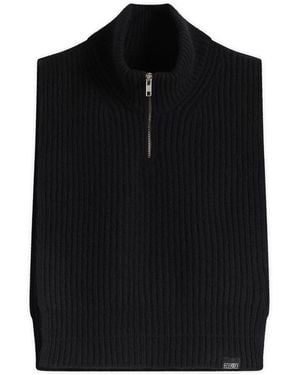 Maison Margiela Mm6 Wool Jumper Vest - Black