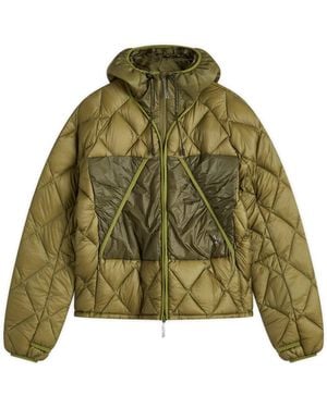 Roa Light Down Diamond Stitch Jacket - Green